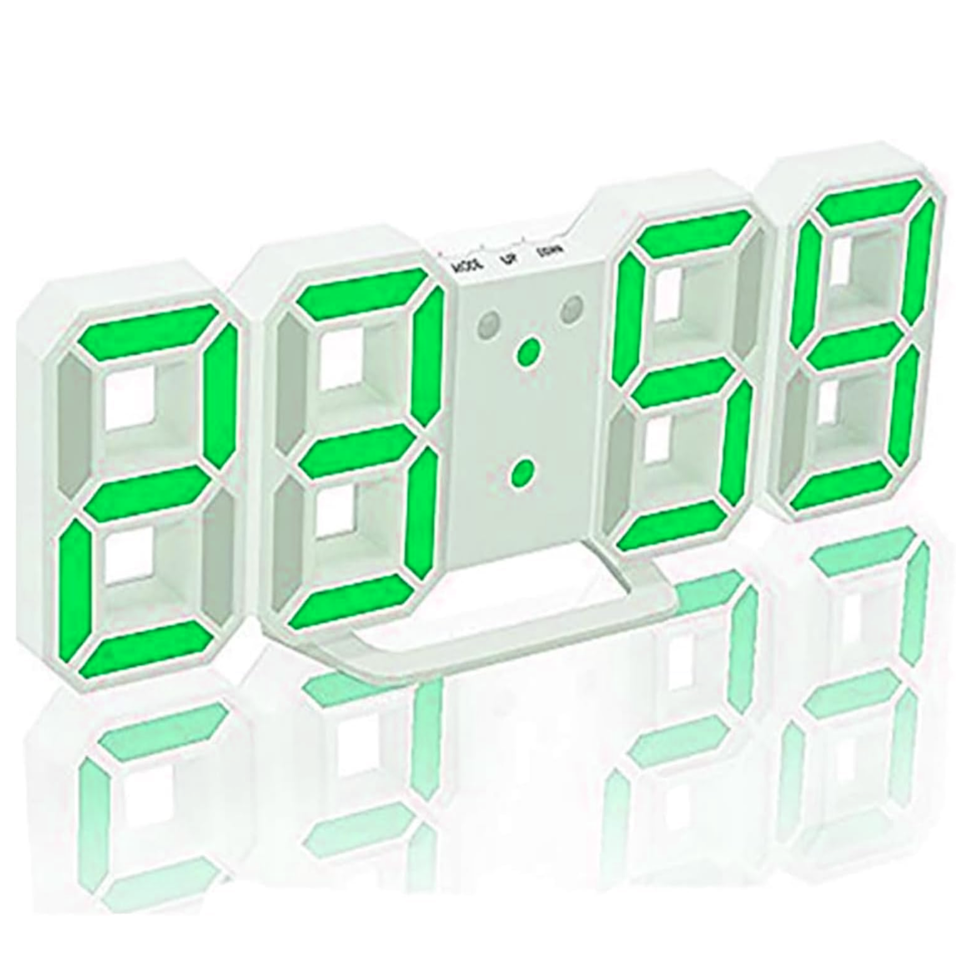 Afbeelding van Digitale LED Klok Wekker met Groen Licht - op USB (incl.) - Tafelklok voor Slaapkamer - Game Kamer - 24 x 9,4
