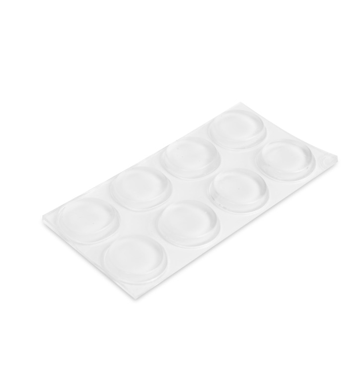 Afbeelding van Deurstoppers Zelfklevend Transparant - 8x - 18mm - Stootdopjes - Stootdoppen - Anti Slip Dopjes -