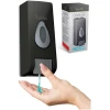 Afbeelding van Vog&Arths - Zeepdispenser Wandmontage - Hangend Zeeppompje Muur - Mat Zwart - Mechanische Zeep pomp -