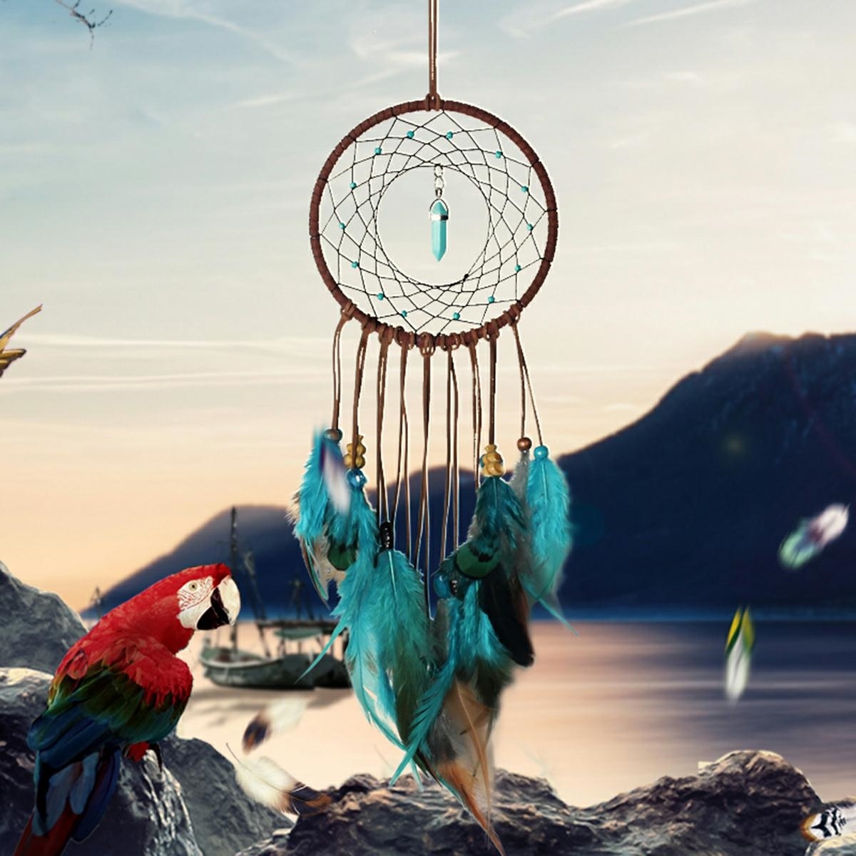 Afbeelding van Grote Handgemaakte Dromenvanger - Dromen Vanger - Dream Catcher - Dream Catcher Groot - Indianen Deco