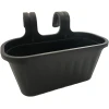 Afbeelding van Rechthoekige Hangende Kunststof Balkon Plantenbak/Bloembak met Haken - Bloempot voor Reling - 38 x 18 x 18 cm