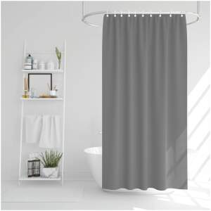 Afbeelding van Family Pound - Douchegordijn - Grijs - 1 Stuk - 178 x 183 CM - met Metalen ogen - BPK - b1fd b9eb 4822 9e19