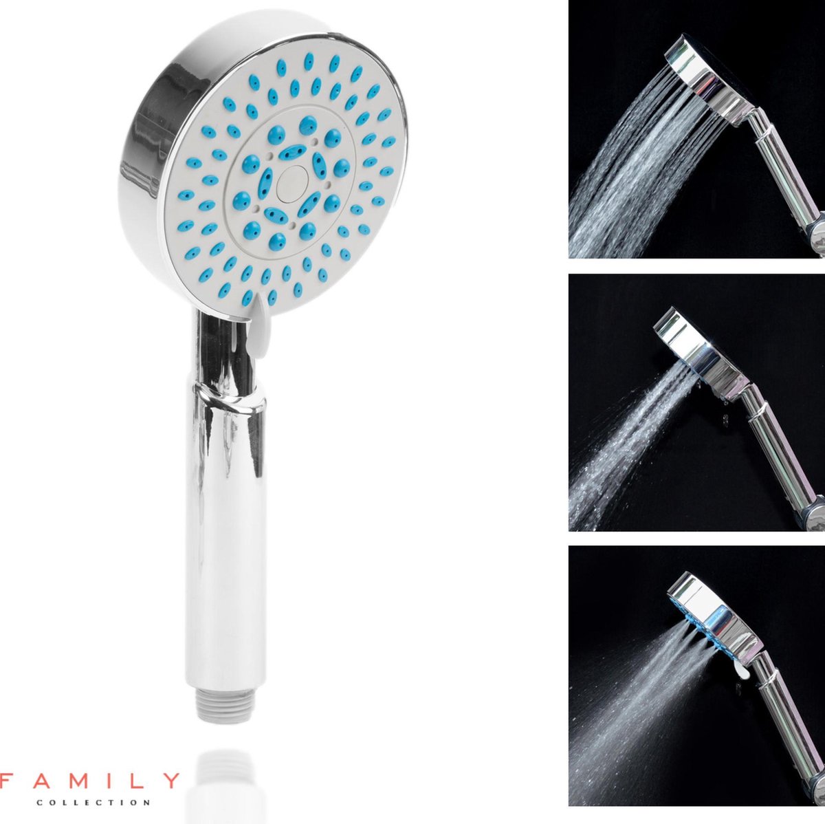 Afbeelding van Douchekop Incl. Slang 1.5 Meter - 5 standen - 1/2'' - Douche Kop met Slang - Doucheset - b296 1869