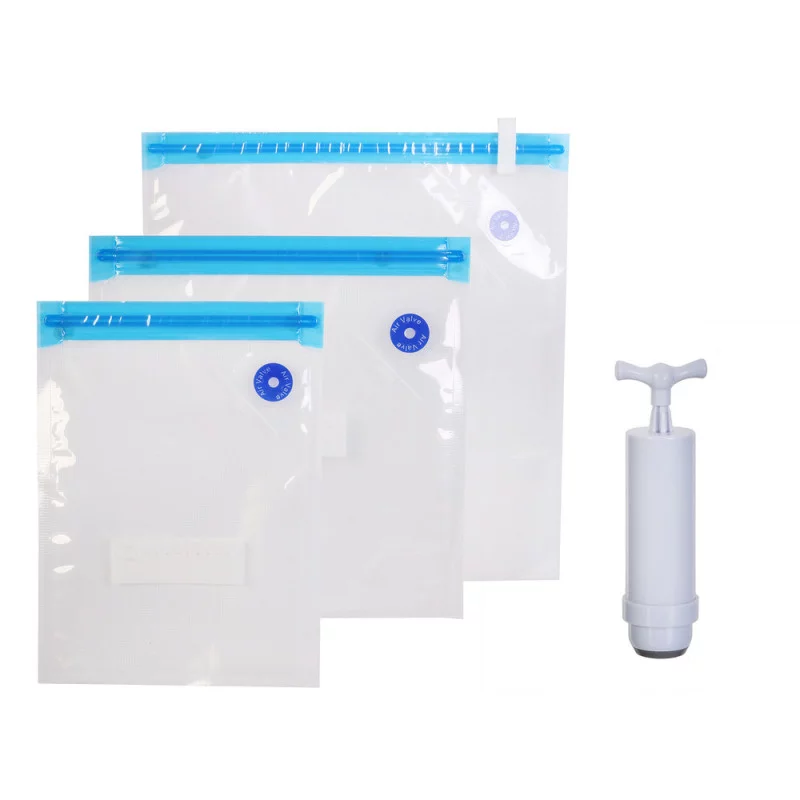 Afbeelding van 4x Vacuümzakken met Vacuümpomp - Vacuümzak voor eten - Voedsel bewaren - b3c7 a0fd 48b1 a791 3d0372310464