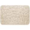 Afbeelding van Kleine Antislip Badmat voor in Badkamer/Toilet/WC - Beige Zandkleur Ecru - Steenpatroon - 40x60cm - b5a7 ecca