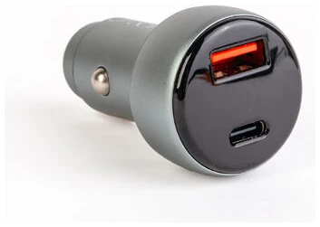 Afbeelding van Autolader 12v en 24 v - USB A & USB C - Auto oplader USB - USB C autolader 2 poorten - Auto lader -