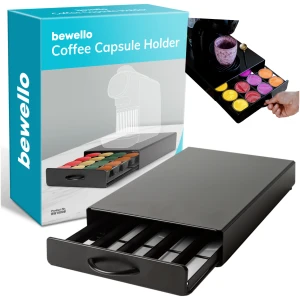 Afbeelding van Capsulehouder met Lade Dolce Gusto - Cups Houder voor 20 Koffie Capsules - Capsulehouders - RVS - Zwart - 300