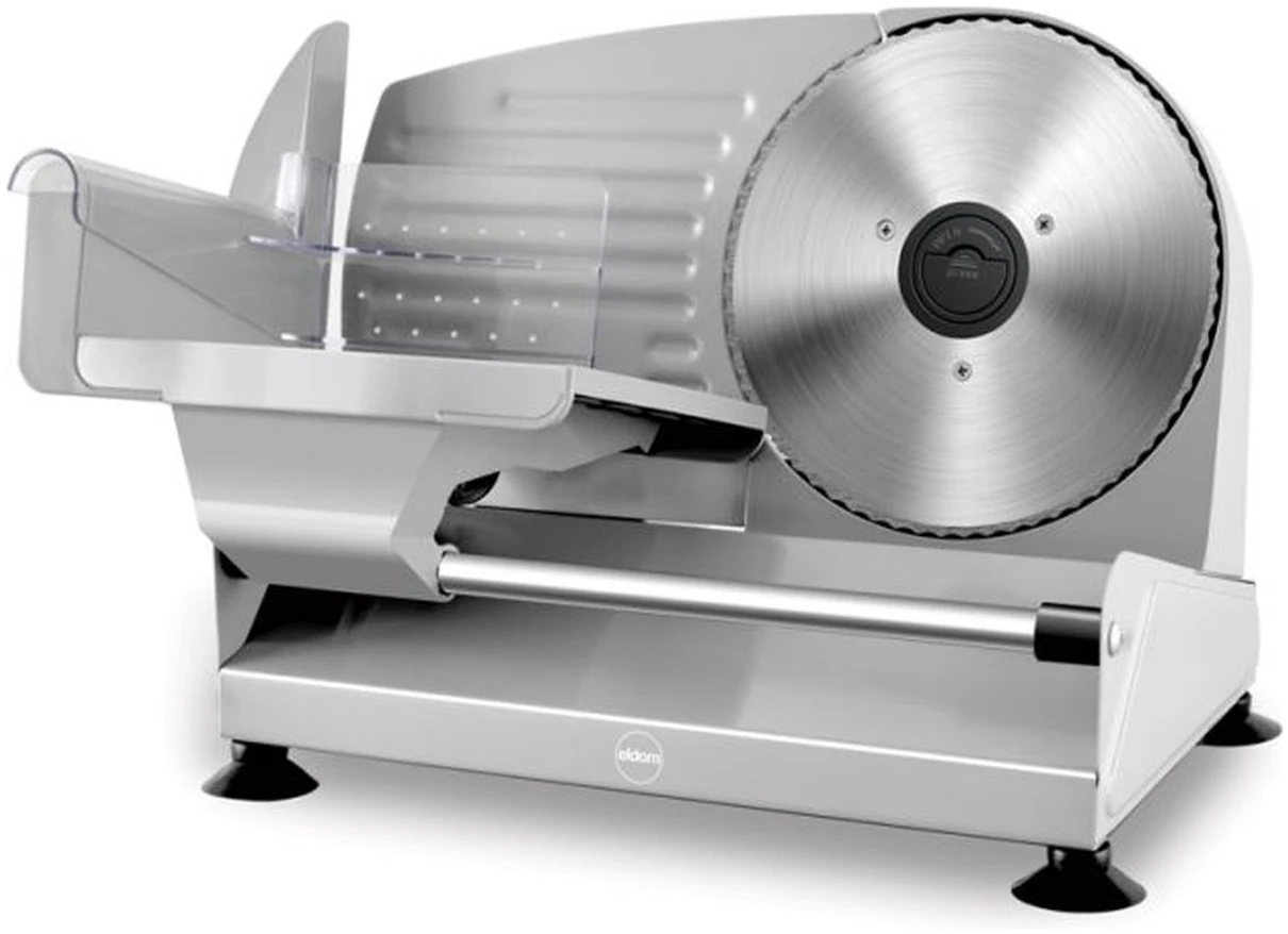 Afbeelding van Eldom Professionele Vleessnijmachine - Inclusief 2x RVS Snijschijf - ø 19cm - Dunsnijder - Allessnijder -
