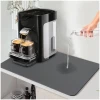 Afbeelding van HSXL Diatomiet Koffie Apparaat Mat - Koffie Absorberende Afdruipmat - 40x50 cm – Antraciet Grijs Effen -