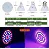 Afbeelding van LED Groei Lamp E27 met 54 leds - KWEEK LED Lamp - Voor Groei en Bloei - Groeilamp Set van 3 Stuks - b8ff 7298