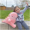 Afbeelding van Kussen Dinosaurus Knuffel - Dino Squish Plushie Kinderkussen - Kind Knuffelkussen Zachte Plush - 40cm - Roze