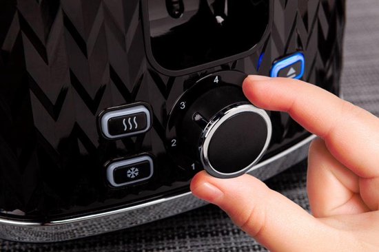 Afbeelding van Toaster Broodrooster Retro - Zwart - Vintage Geroosterd brood Toaster - met Cool Wall, Ontdooi en