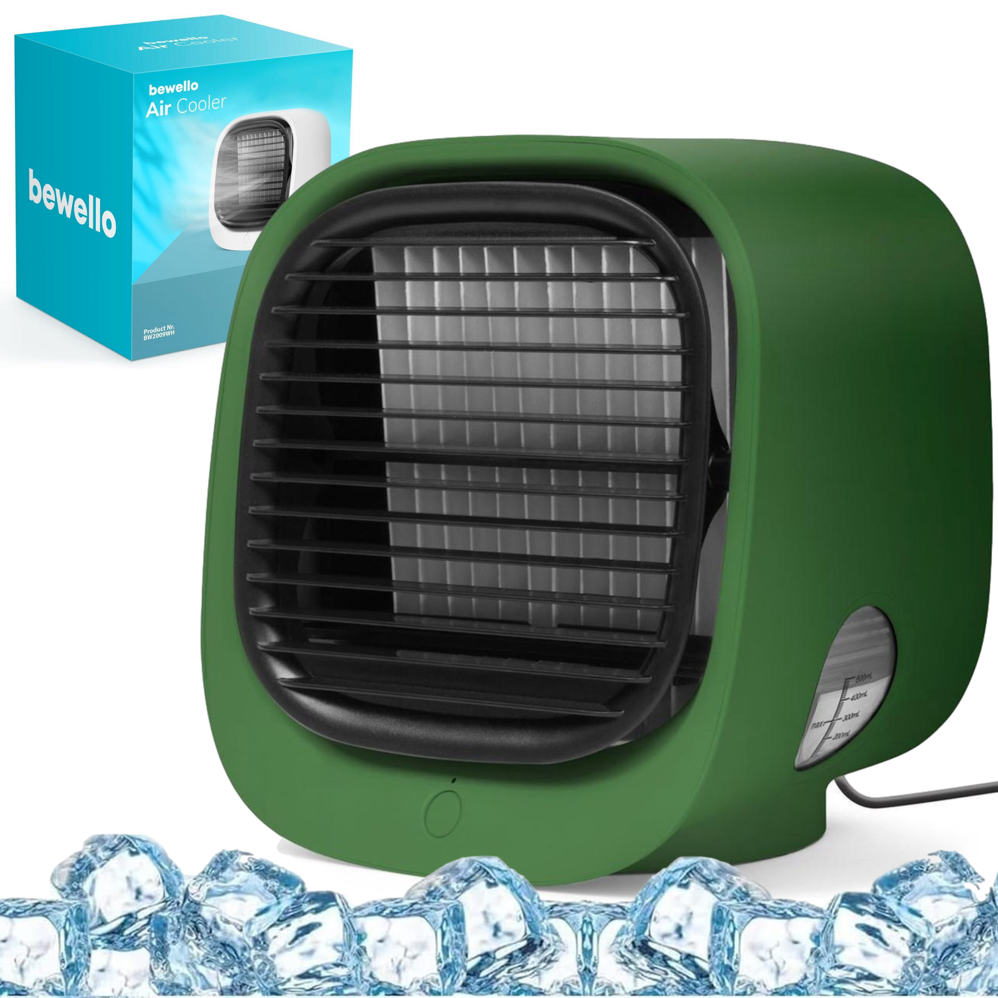 Afbeelding van Bewello® - Mini Ventilator voor Bureau - USB Ventilator met Luchtkoeler - Kleine Tafelventilator Airco -