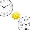 Afbeelding van HSXL - Kleine 30cm Design Wandklok met Stil Quartz Uurwerk - Zwart / Wit - HSM001 - Analoog - Klok Modern -
