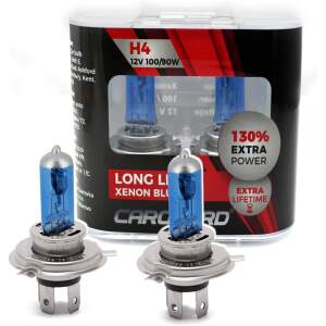 Afbeelding van Carguard - Set (2x) H4 Autolampen Halogeen - Xenon White Look Koplamp (Wit licht) - 100/90W 12V - Long