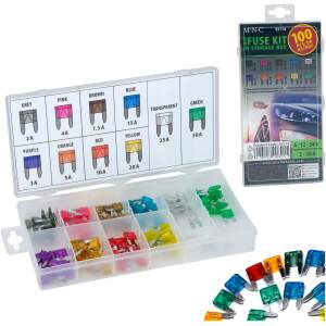 Afbeelding van MNC - Premium Zekeringen - Autozekeringen / Motor Zekering - 100 stuks - 6V/12V/24V - 3, 5, 7.5, 10, 15, 20,
