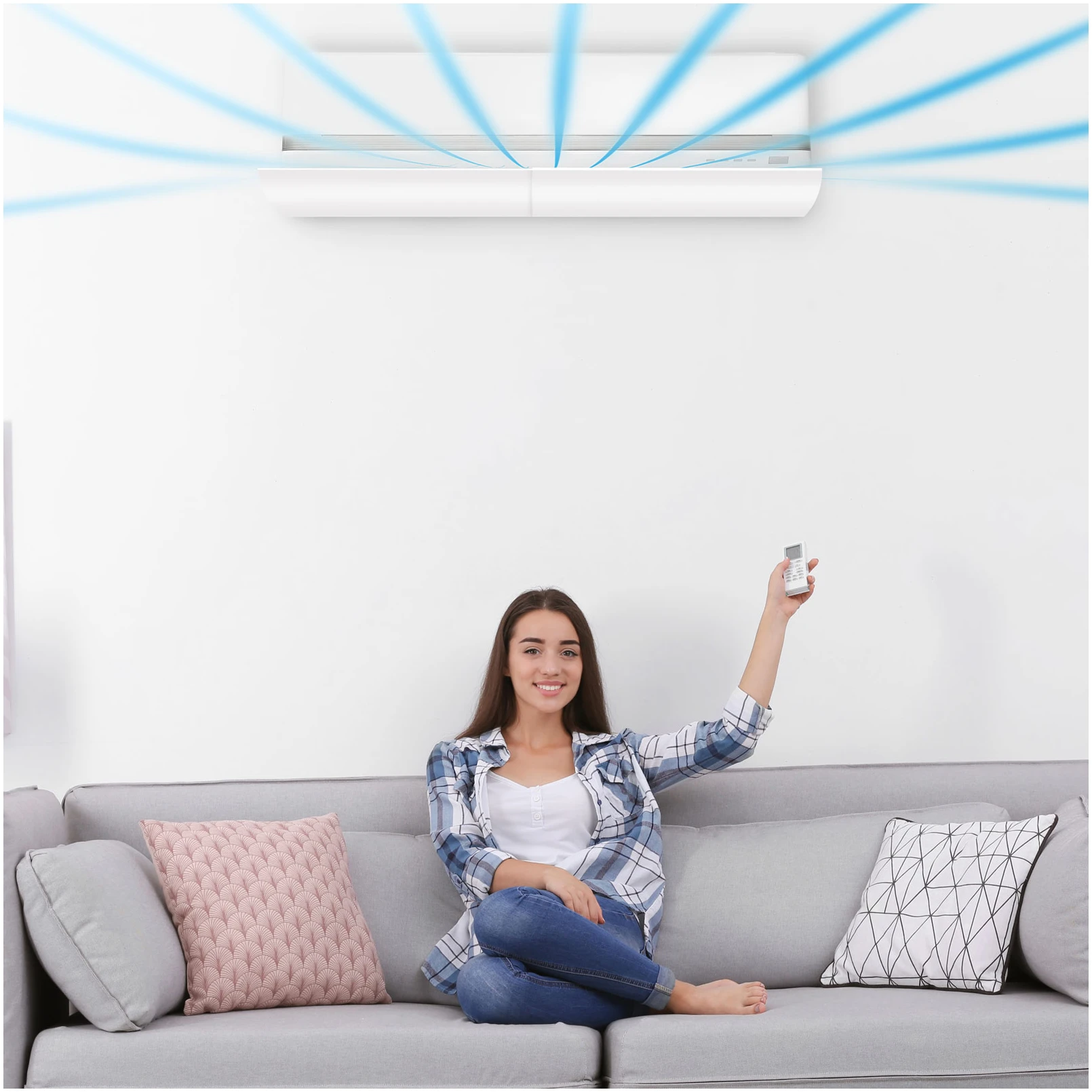 Afbeelding van Bewello - Windscherm voor Airco - Windgeleider Universeel 57 t/m 105 cm breedte - (DRAAIBAAR + KANTELBAAR) -