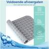 Afbeelding van HSXL - Antislipmat - 100x40CM - Incl. Netspons - Antislip Douchemat / Badmat Grijs met Zuignappen – Mat