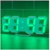 Afbeelding van Digitale LED Klok Wekker met Groen Licht - op USB (incl.) - Tafelklok voor Slaapkamer - Game Kamer - 24 x 9,4