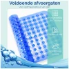 Afbeelding van HSXL - Antislipmat - 88x40CM - Incl. Netspons -Antislip Douchemat / Badmat Blauw met Zuignappen – Mat voor