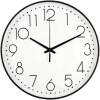 Afbeelding van HSXL - Kleine 30cm Design Wandklok met Stil Quartz Uurwerk - Zwart / Wit - HSM001 - Analoog - Klok Modern -