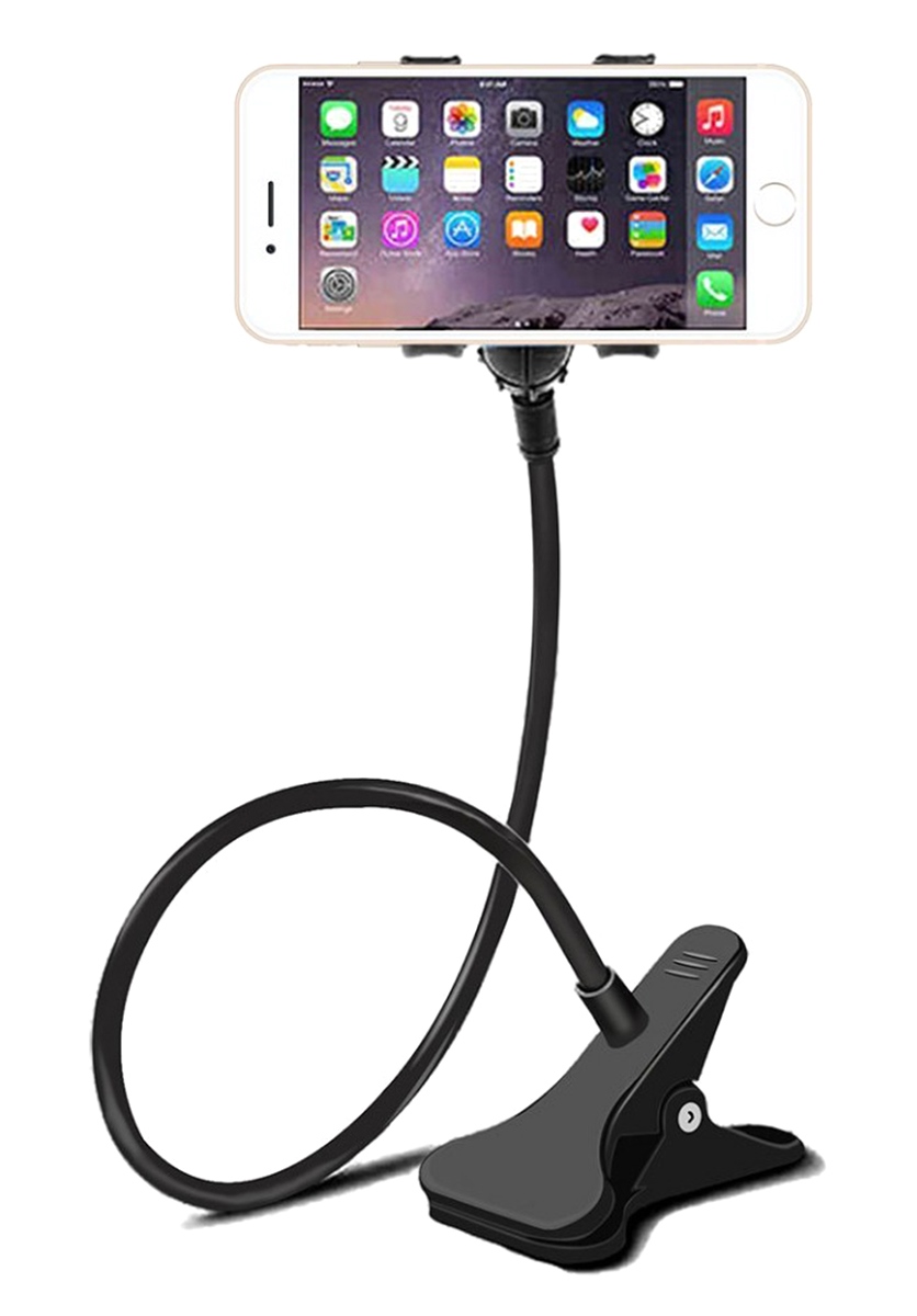 Afbeelding van Flexibele Telefoonhouder met Klem - Flexibele Arm Bed - Flexibel - Telefoon Houder Bureau Tafel - Mobiele