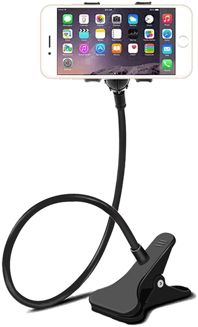 Afbeelding van Flexibele Telefoonhouder met Klem - Flexibele Arm Bed - Flexibel - Telefoon Houder Bureau Tafel - Mobiele