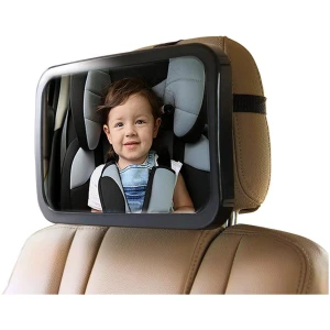 Afbeelding van Achterbank spiegel voor Baby & Kind - Auto Accessoires - Shatterproof - Zwarte A3 Verstelbare Monitor -