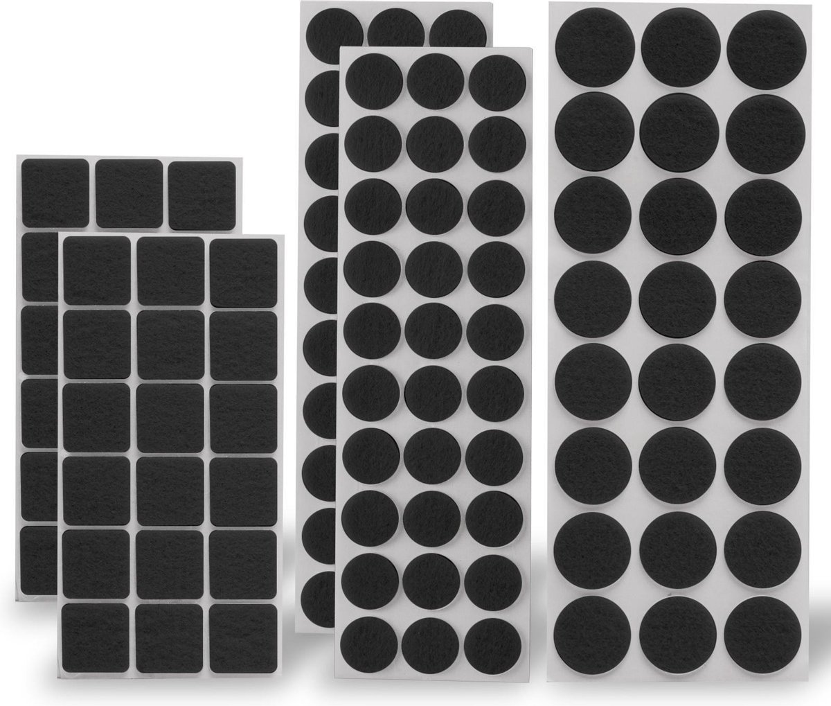 Afbeelding van 240x Premium Viltjes Stoelpoten - Zwart & Wit - Zelfklevend Anti Kras Meubelvilt voor Meubels - 240 stuks