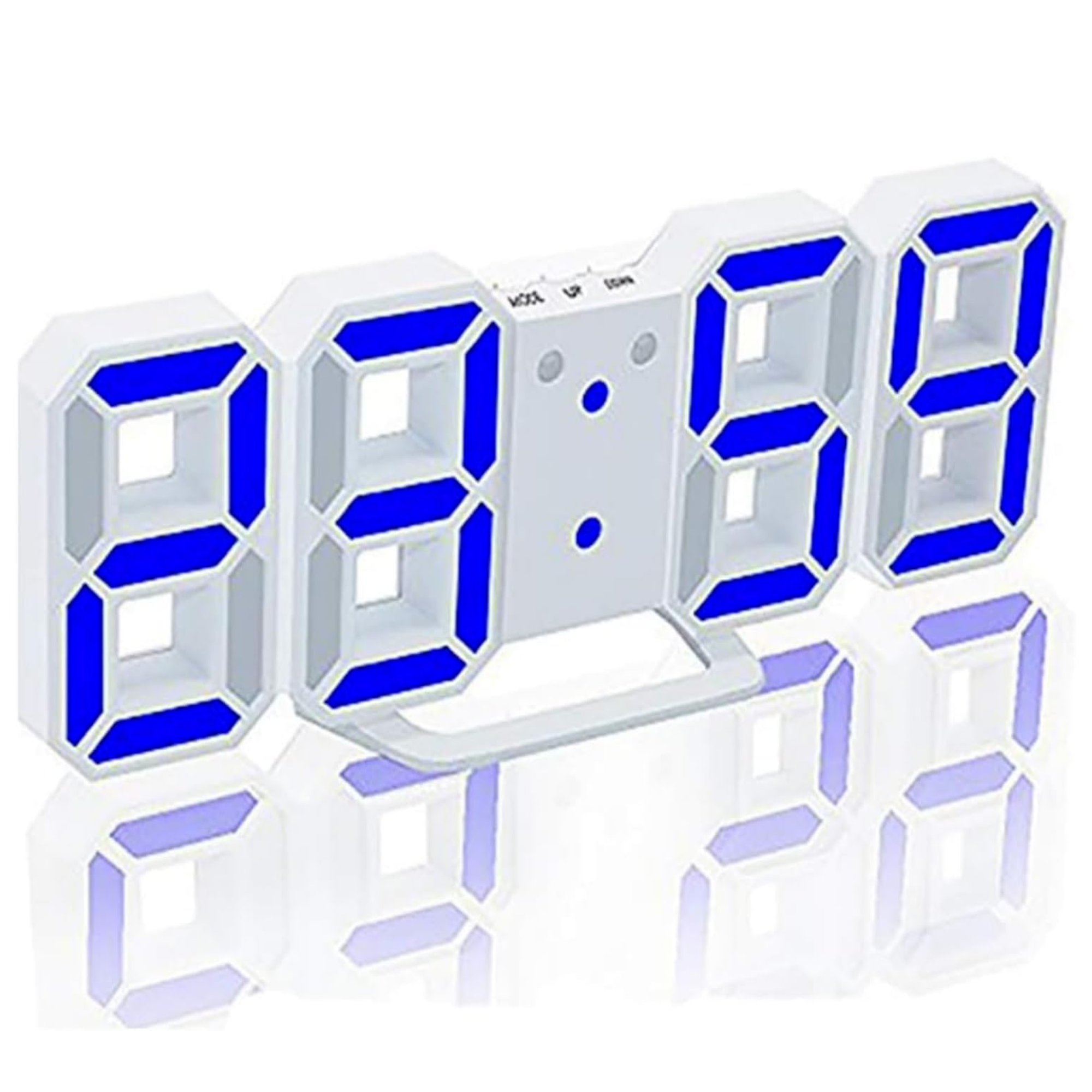 Afbeelding van Digitale LED Klok Wekker met Blauw Licht - op USB (incl.) - Tafelklok voor Slaapkamer - Game Kamer - 24 x