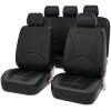 Afbeelding van Universele stoelhoezen auto - Eco Kunst Leer - Zwart - Stoelhoes voor in de auto - Complete set -