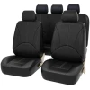 Afbeelding van Universele stoelhoezen auto - Eco Kunst Leer - Zwart - Stoelhoes voor in de auto - Complete set -