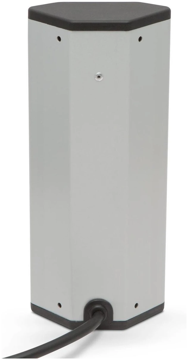 Afbeelding van DELIGHT - Inbouw Hoekstekkerdoos met 2X USB en 3 Stopcontacten - Hoek Stekkerdoos Zilver met Zwart - c65e