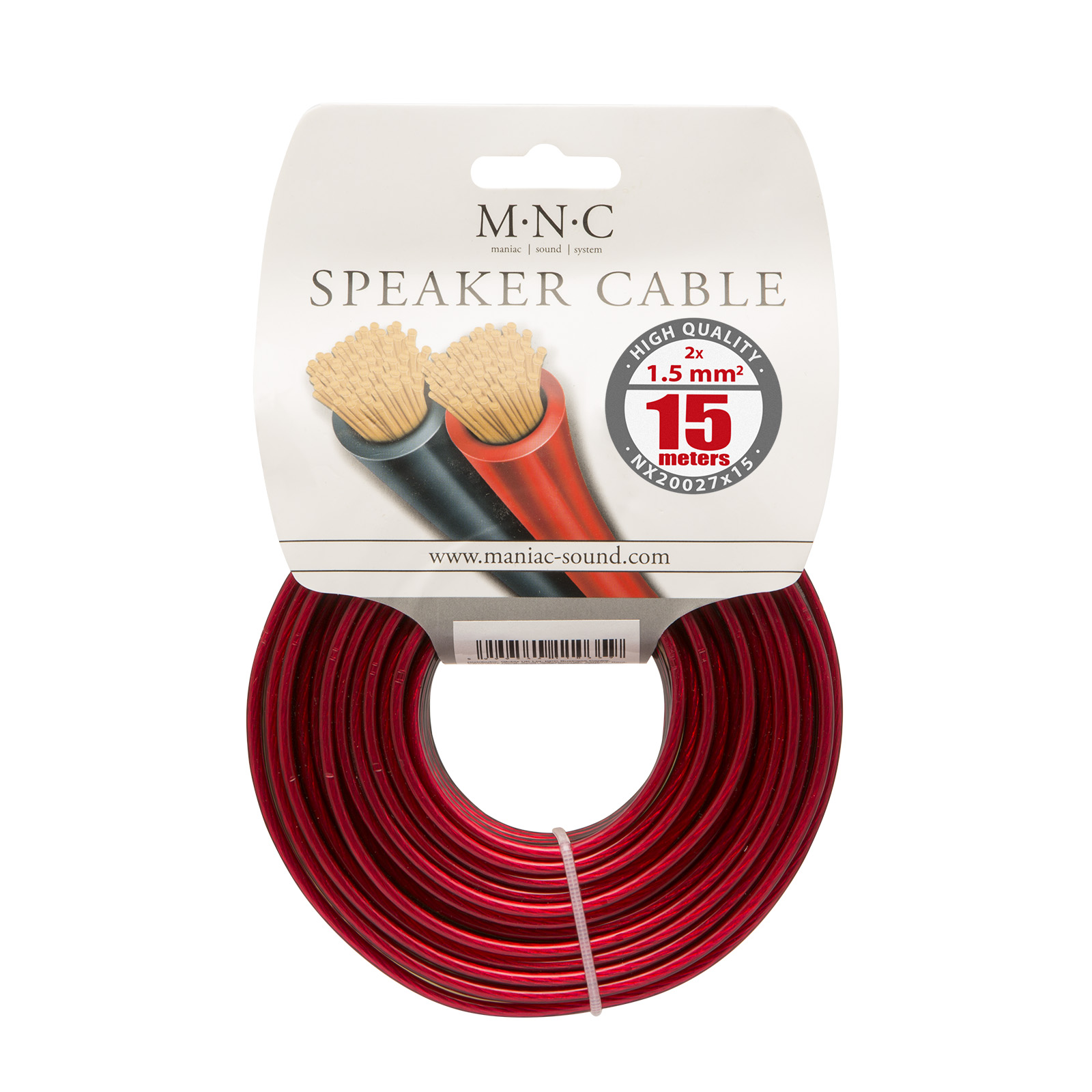 Afbeelding van Luidsprekerkabel - Speakerkabel - Audiokabel 15m - 15 meter - 2 x 1,5 mm² - NX20027X15 - c7f0 7891 473f 92c8