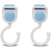 Afbeelding van set van 2 - Kinderwagenhaak - Boodschappenhaak met Klittenband - Blauw - MAX. 2 KG - BPK - c815 6ff3 494e