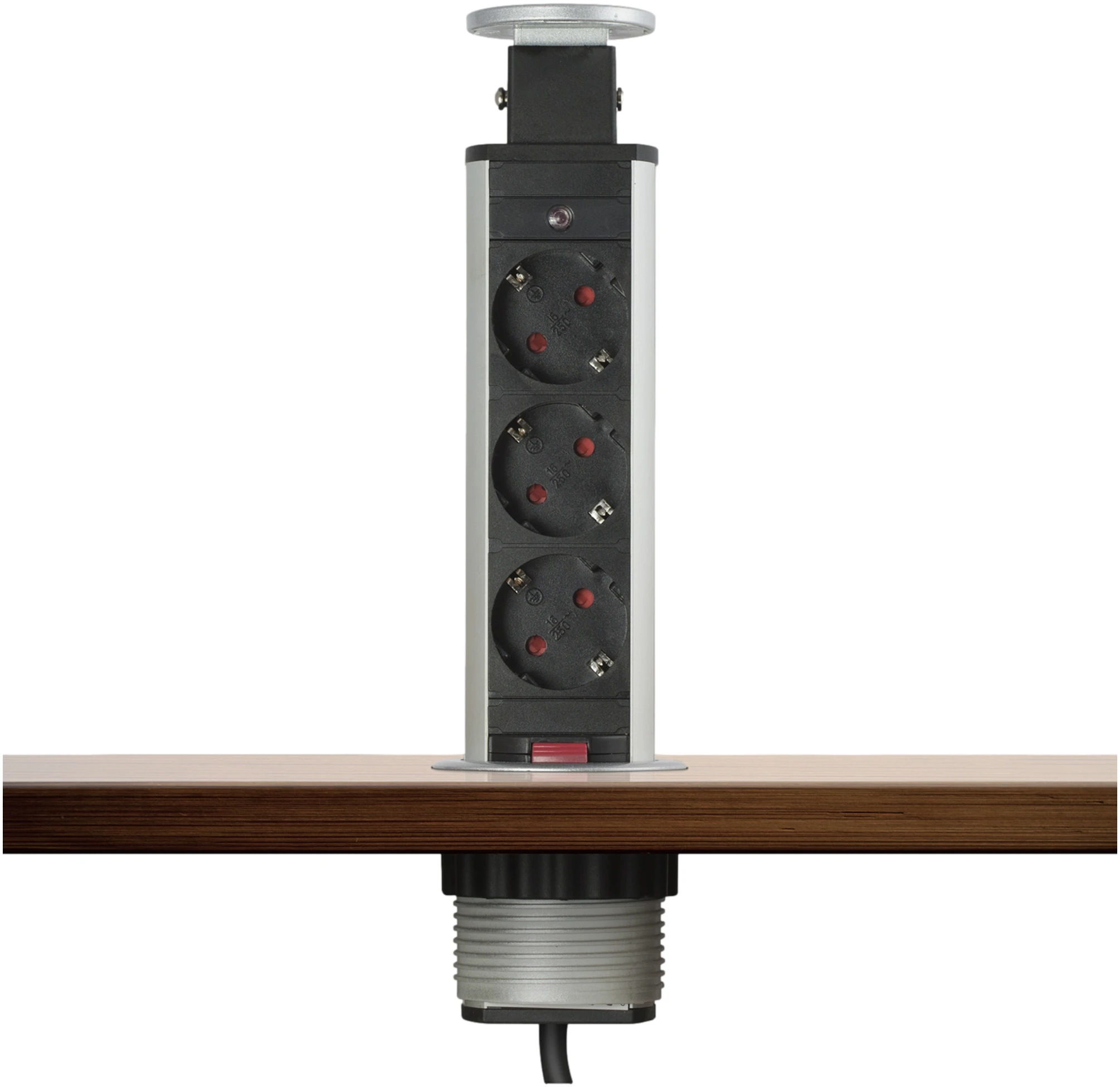 Afbeelding van DELIGHT - Inbouw Pop-Up Tafelblad Stekkerdoos met 3 Stopcontacten - Zilver - c8b7 1716 4bc1 8062 6eea3a6d4096