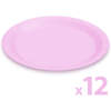 Afbeelding van Kartonnen Bordjes Roze 23cm 12 stuks - Wegwerp borden - Feest/Verjaardag/BBQ borden / Gebak Bordjes -