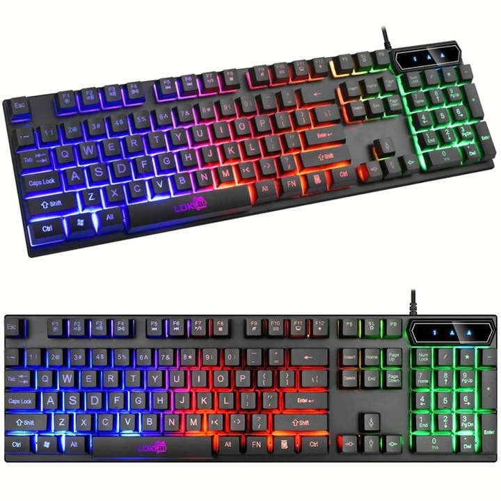 Afbeelding van LDKAI Gaming Toetsenbord met LED Verlichting - Gaming keyboard - Led RGB - QWERTY - Zwart - USB - ca5c 1f12