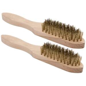 Afbeelding van Handy - Staalborstel - Set van 2 - 28CM - 5 rijen - Onkruid verwijderen - Roest verwijderen Draadborstel -