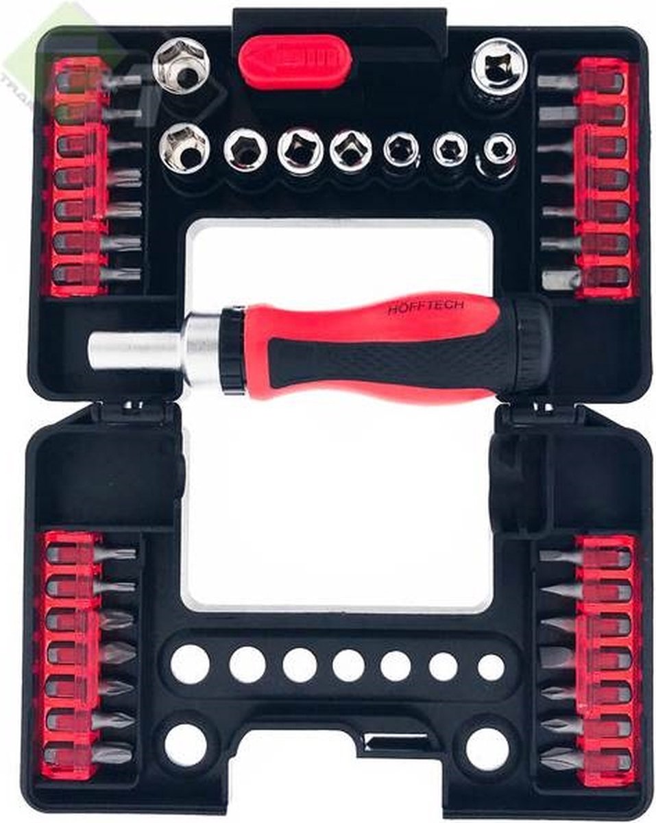 Afbeelding van Bitset / Dopset Met Schroevendraaier (101 Delig) - Hofftech - cb3d 315d 43ce 866b 22f100df66d2