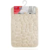 Afbeelding van Kleine Antislip Badmat voor in Badkamer/Toilet/WC - Beige Zandkleur Ecru - Steenpatroon - 40x60cm - cc3c 7e5e