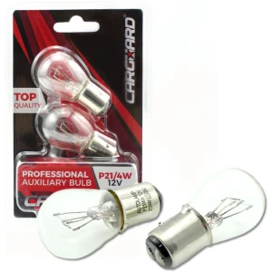 Afbeelding van Carguard - Set (2x) BAZ15D - P21/4W Autolampen Remlicht - Transparant - 12V 4W - Long Lifetime - Remlichten