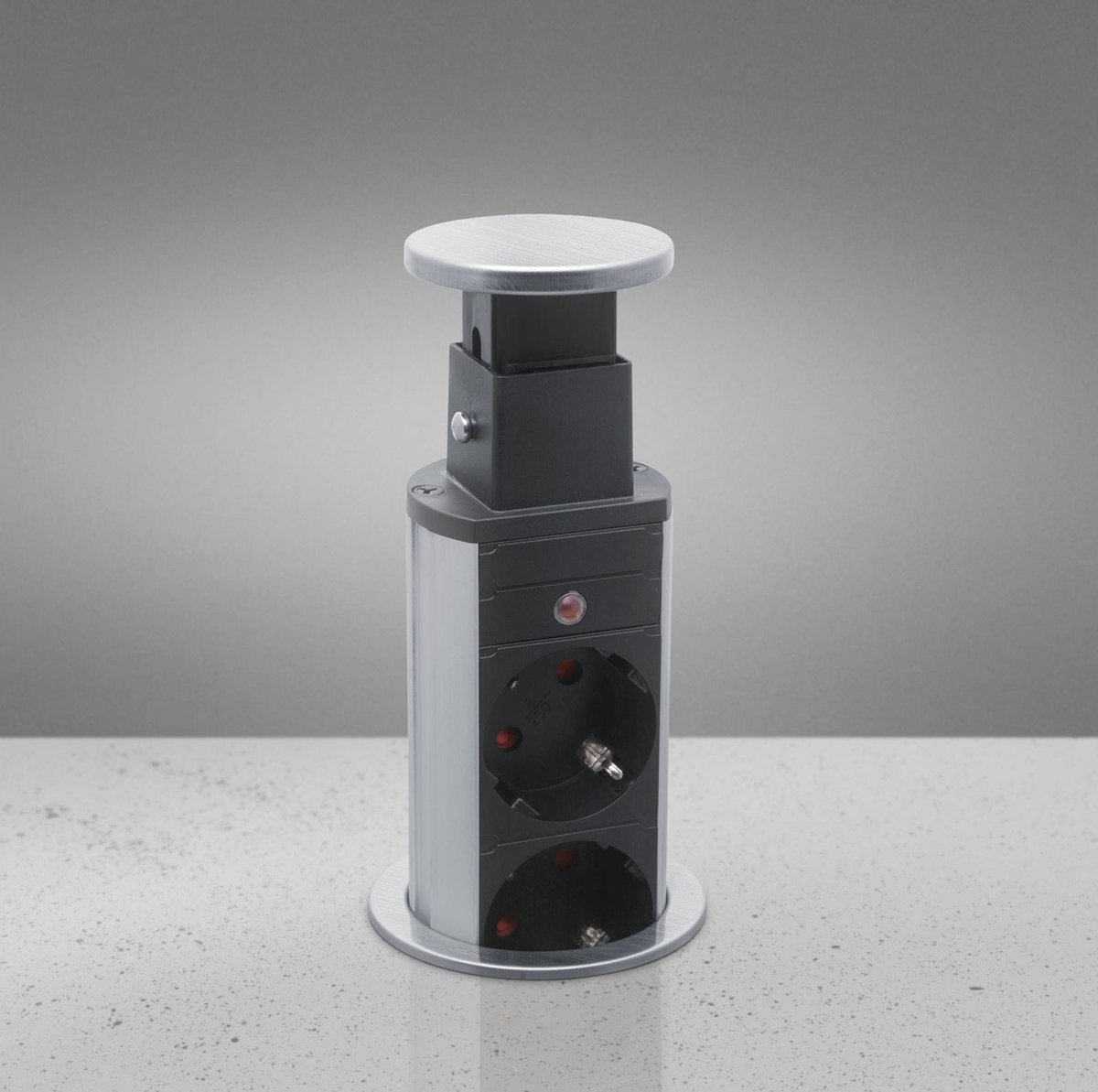 Afbeelding van DELIGHT - Inbouw Pop-Up Tafelblad Stekkerdoos met 2X USB en 3 Stopcontacten - Zilver - cdf1 021d 4498 8e16