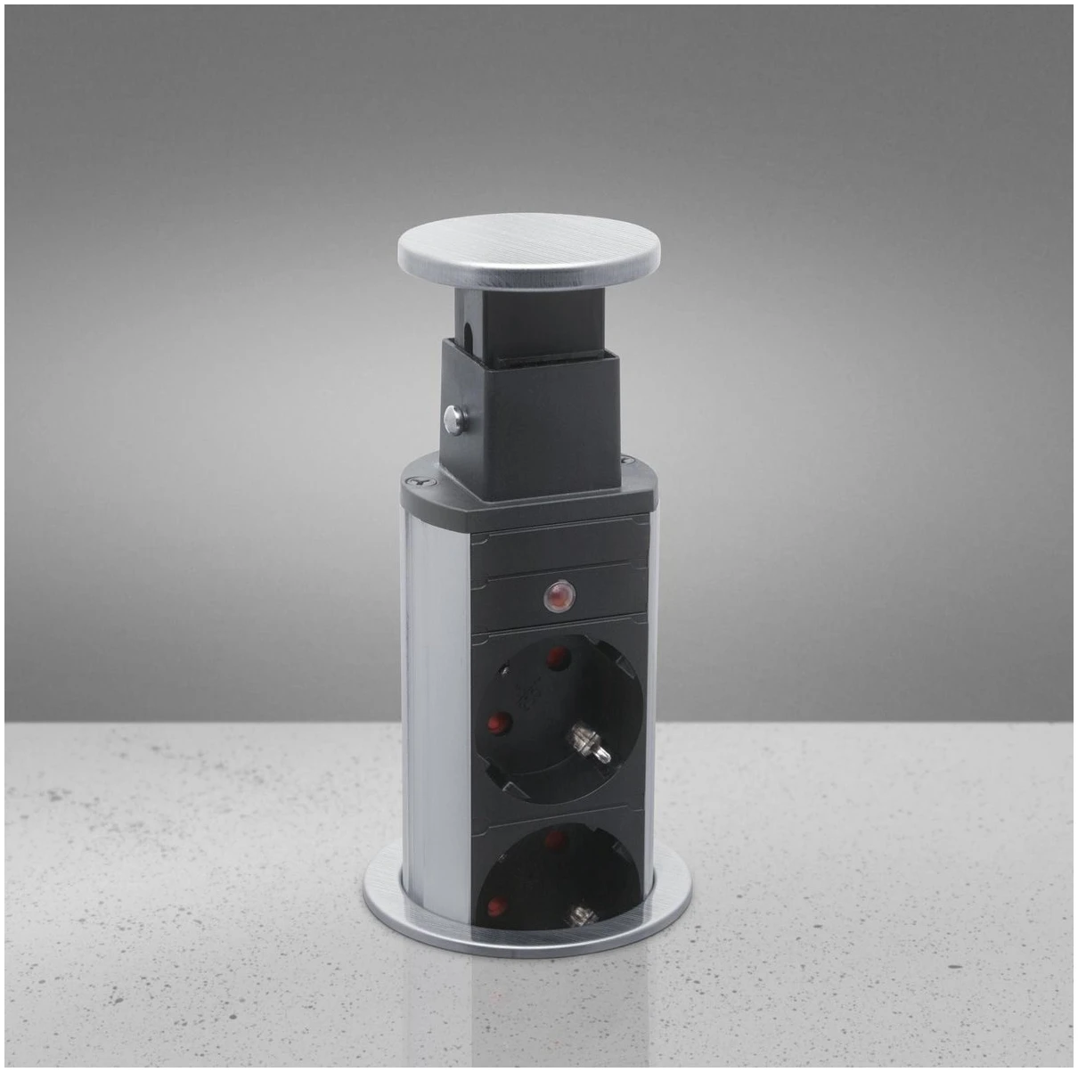 Afbeelding van DELIGHT - Inbouw Pop-Up Tafelblad Stekkerdoos met 2X USB en 3 Stopcontacten - Zilver - cdf1 021d 4498 8e16