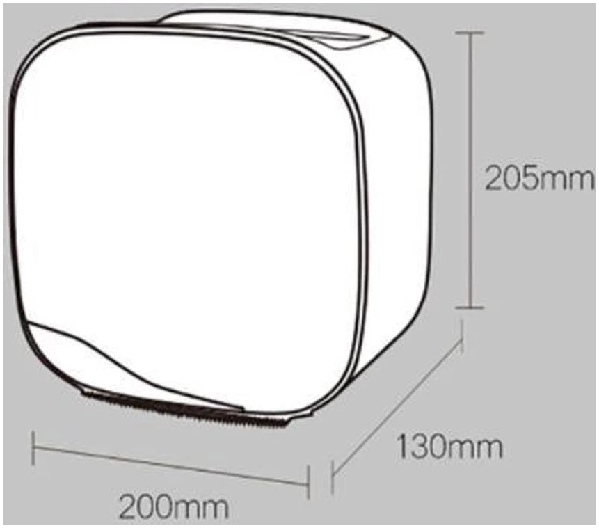 Afbeelding van Bewello® - WC Rolhouder - Toiletrolhouder - Zelfklevend WC Kastje - Wit met Grijs - 200 x 130 x 205 mm -
