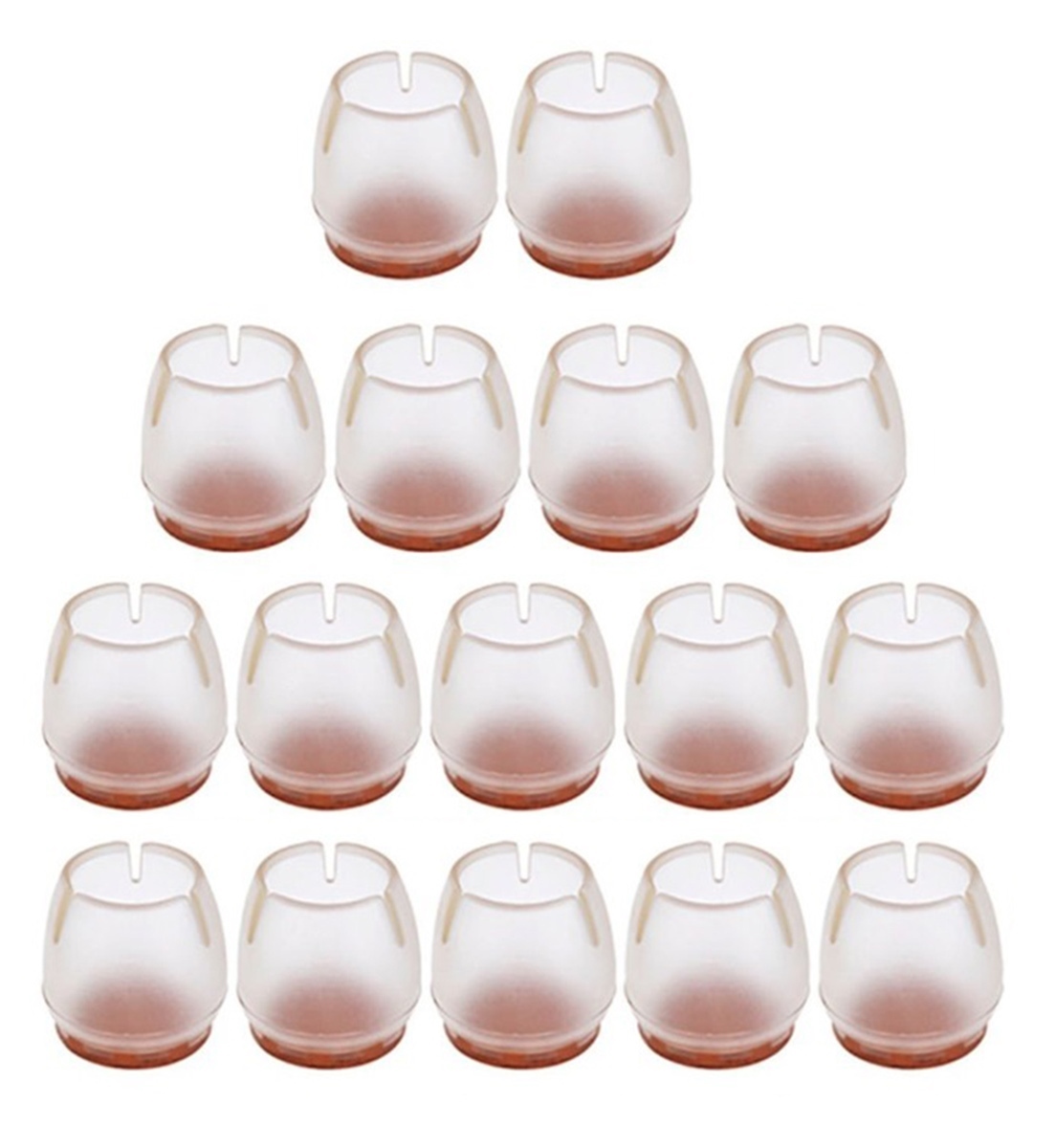 Afbeelding van Stoelpootdopppen Siliconen Transparant - 25-29mm - 16 Stuks - met Viltjes Stoelpoten - Geschikt voor