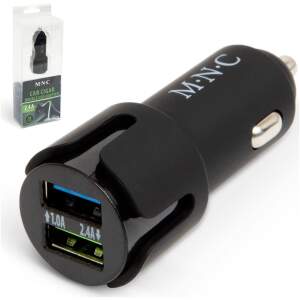 Afbeelding van Autolader 12v en 24 v - 2x USB A - Auto oplader USB - USB autolader 2 poorten - Auto lader -