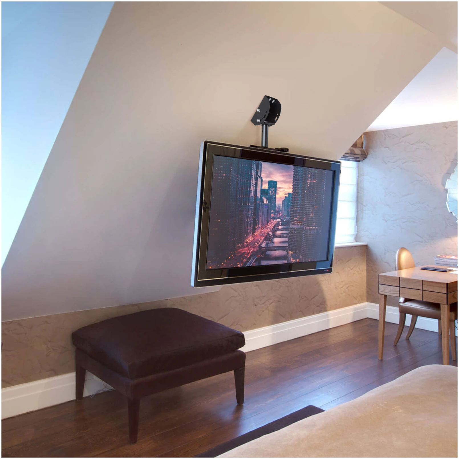 Afbeelding van TV Beugel voor Plafond of Schuine Wand - 360° - 32-55" - VESA 400 x 400 mm (max.) - Plafondbeugel TV -