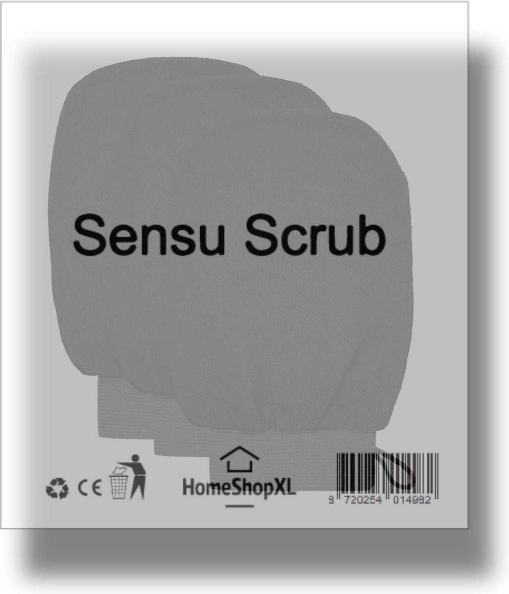 Afbeelding van 3x Sensu Scrub Handschoen - 3 stuks - Zwart - Washand Exfoliating Glove - Kessa Hammam Washandje - BPK - d3ac
