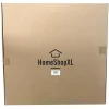 Afbeelding van HSXL - 60cm Grote Stille Wandklok Landelijk en Industrieel uit Zwart Metaal - Groot - 60 cm - Metalen